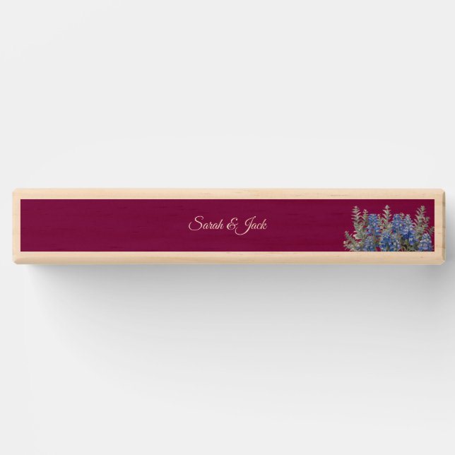 Burgundy Winter Wedding  Topple Tower (Front)