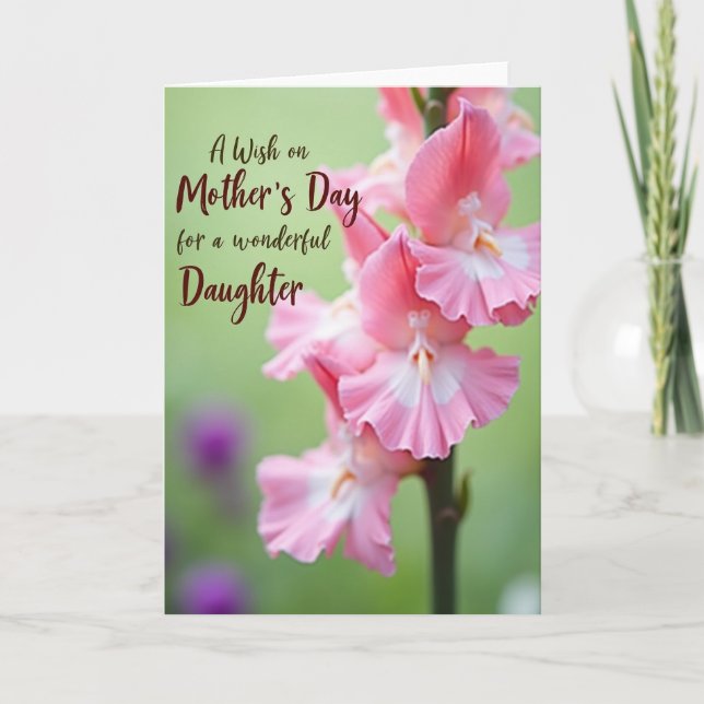 Burgundy Wish Mothers Day Card (Front)