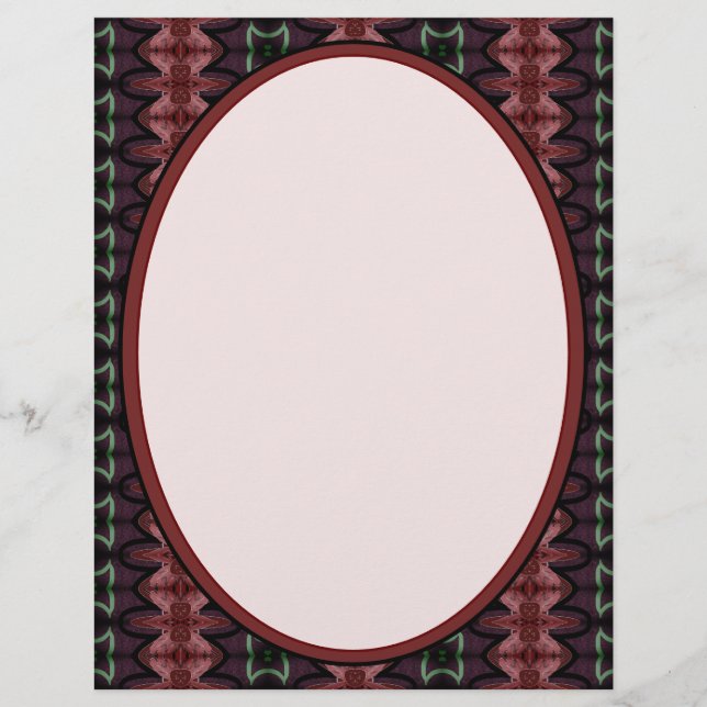 Burgundy with pink letterhead (Front)