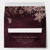 A7 Simple Eucalyptus & Calligraphy 5x7 Wedding Envelope