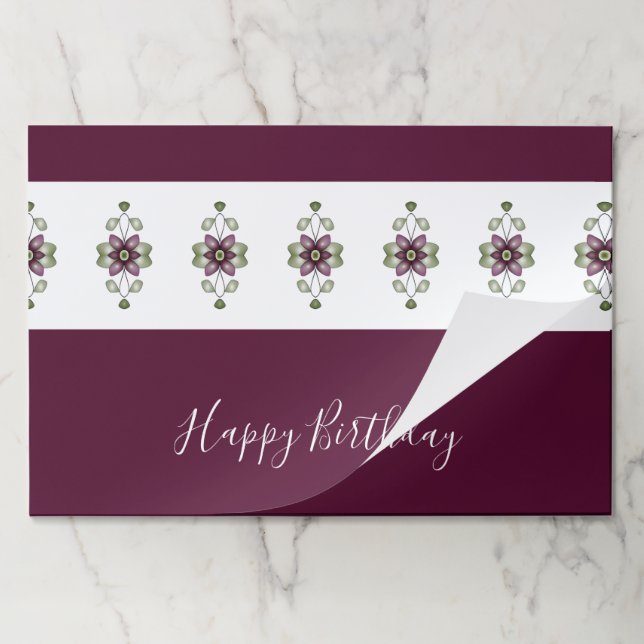 Burgundy With White Paper Placemats (Folded)