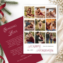 Burgundy Year In Review Happy Holidays Photo