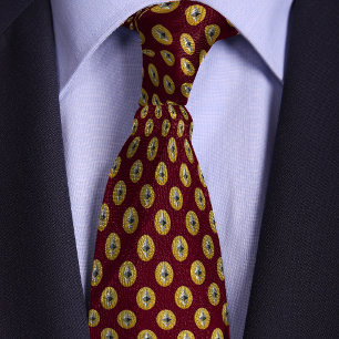 Burgundy & Yellow Ethereum Crypto Coin Neck Tie