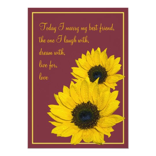 burgundy yellow sunflower wedding invitation zazzle com wedding shower invitations template