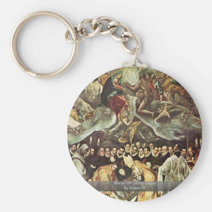 Burial Of Count Orgaz By Greco El Keychain