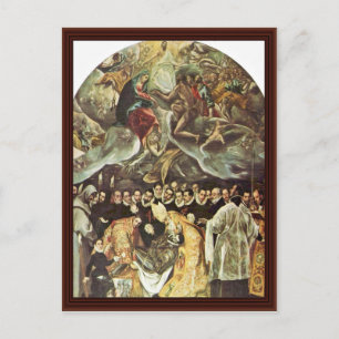 Burial Of Count Orgaz By Greco El Postcard