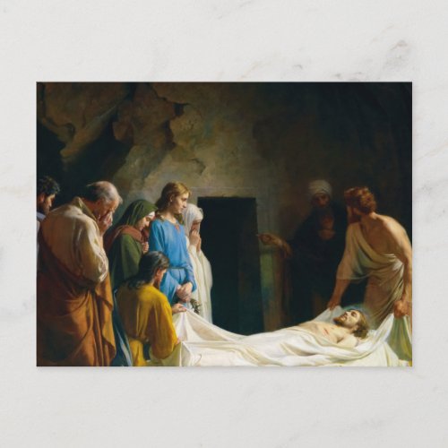 Burial of Jesus by Carl Bloch Postcard