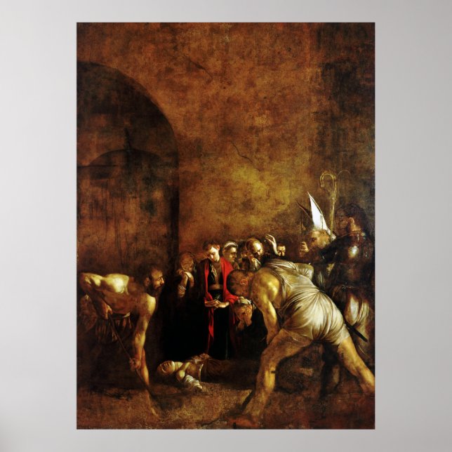 Burial of Saint Lucy by Caravaggio (1608) Poster (Front)