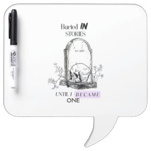 Buried In Stories Dark Academia Art Dry Erase Board
