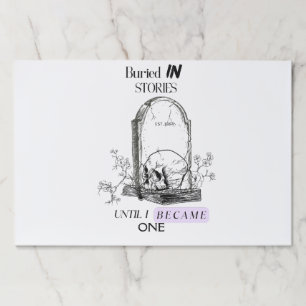 Buried In Stories Dark Academia Art Paper Pad