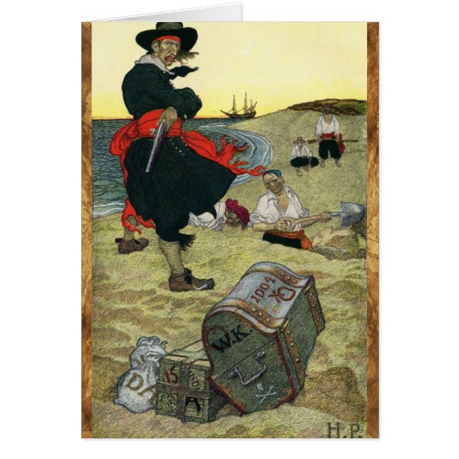 BURIED TREASURE CHEST AND  PIRATES TREASURE MAPS CARDS (Front)