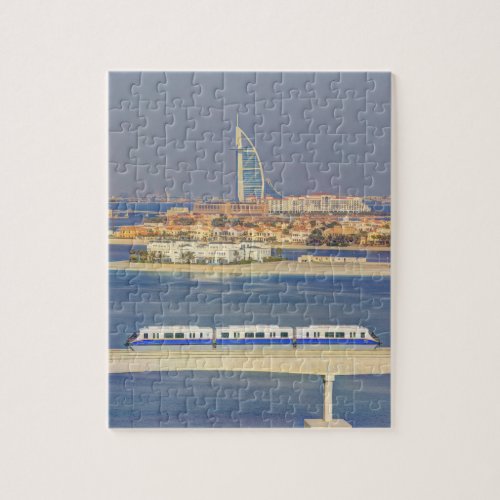 Burj Al Arab and Palm Jumeirah Monorail Jigsaw Puzzle