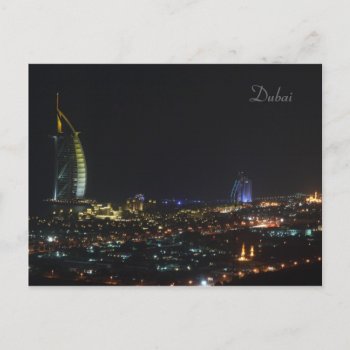 Burj Al Arab At Night  Dubai - Postcard by ImageAustralia at Zazzle