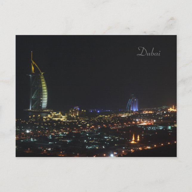 Burj Al Arab at night, Dubai - Postcard (Front)