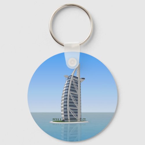 Burj Al Arab Hotel Dubai 3D Model Keychain