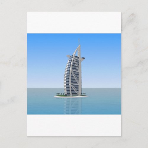 Burj Al Arab Hotel Dubai 3D Model Postcard