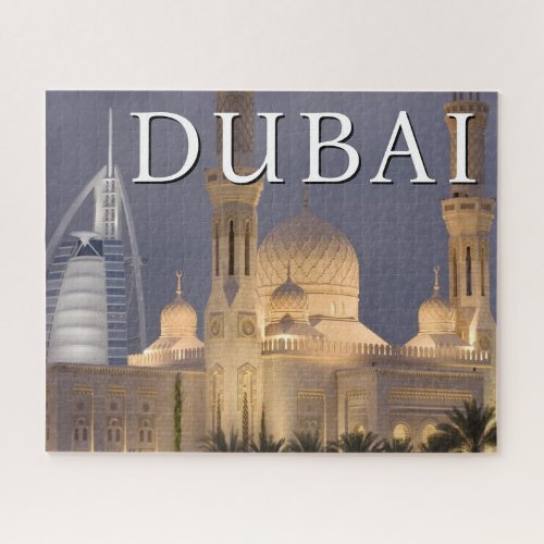 Burj al Arab  Mosque in Evening Dubai Jigsaw Puzzle