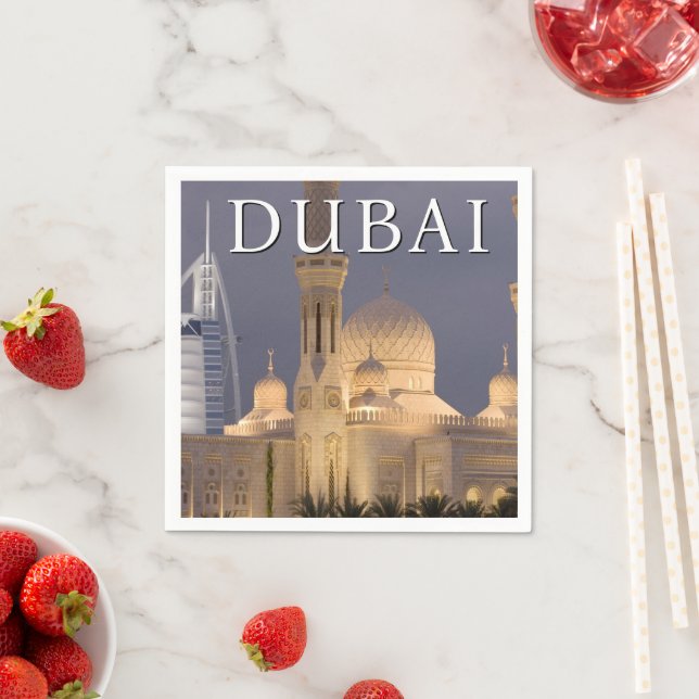 Burj al Arab | Mosque in Evening Dubai Napkins (Insitu)