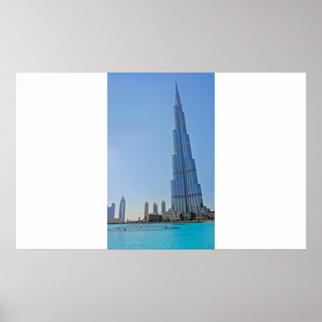 Burj Khalifa and Dubai Fountain - Photo Print (Front)