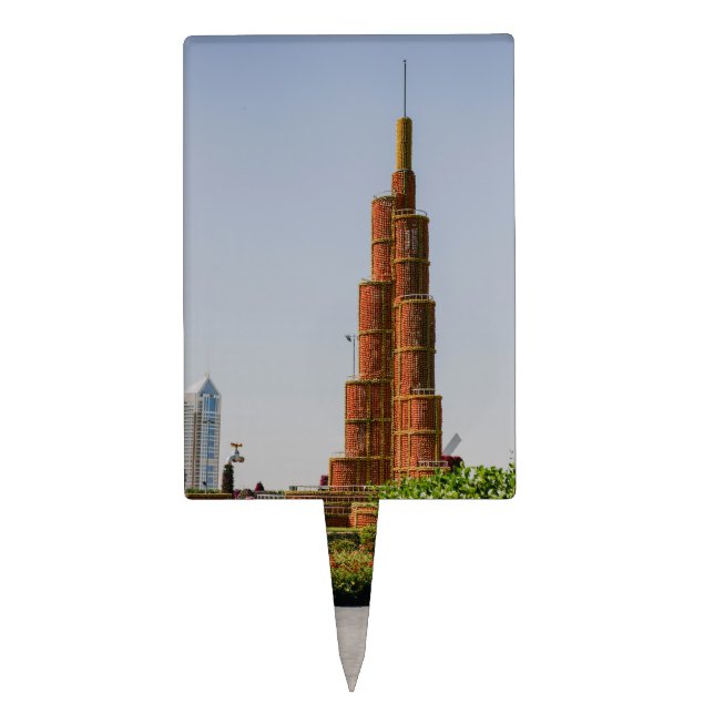 Burj Khalifa,Dubai Miracle Garden Cake Topper (Front)