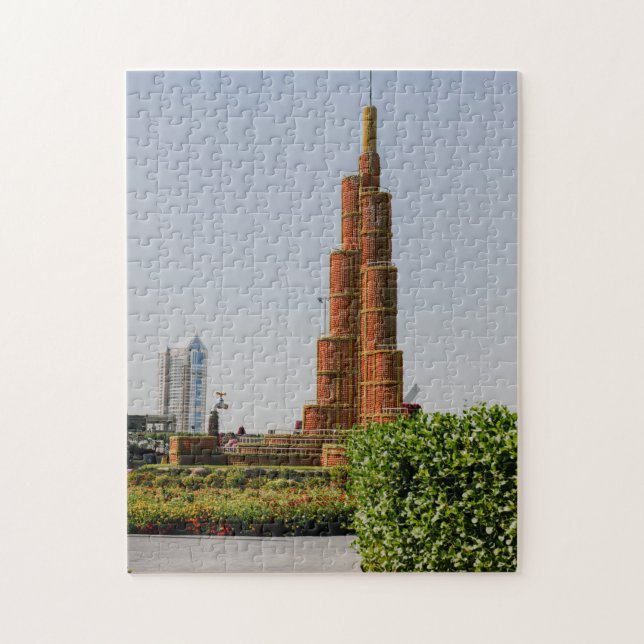 Burj Khalifa,Dubai Miracle Garden Jigsaw Puzzle (Vertical)