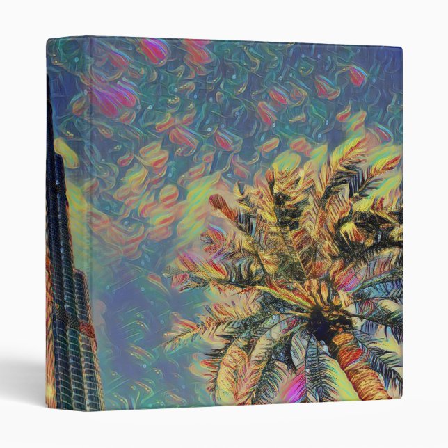 Burj Khalifa painting 3 Ring Binder (Front/Spine)