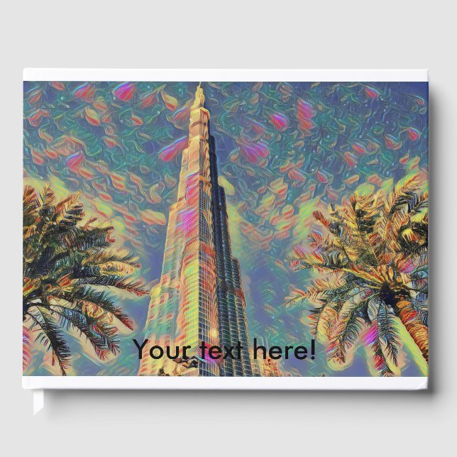 Burj Khalifa painting Guest Book (Front)