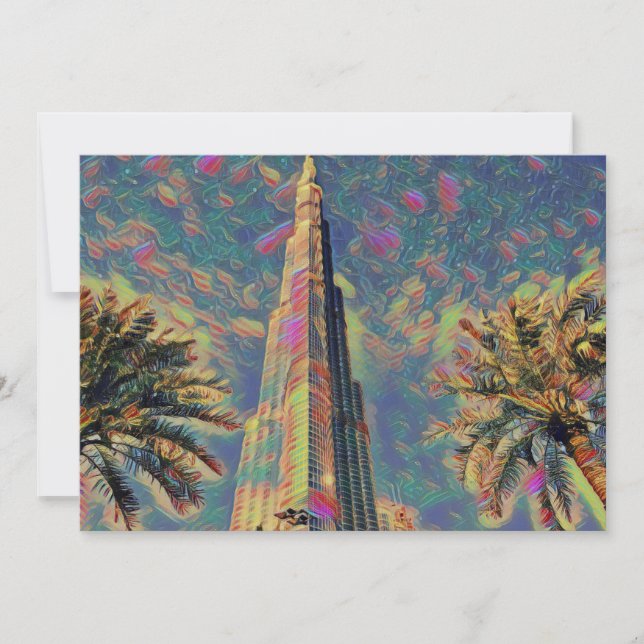 Burj Khalifa painting Invitation (Front)