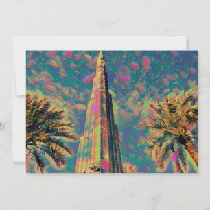 Burj Khalifa painting Invitation