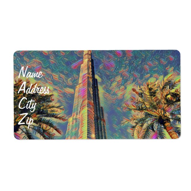 Burj Khalifa painting Label (Front)