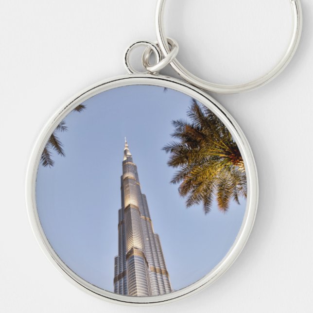 Burj Khalifa Palm Trees Keychain (Front)