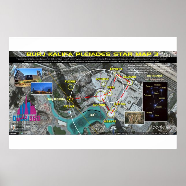 Burj Khalifa Pleiades Pattern 3 Poster (Front)