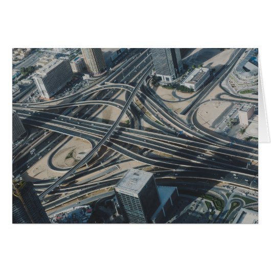 Burj Khalifa road view,Dubai Cards (Front Horizontal)