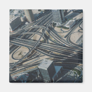 Burj Khalifa road view, Dubai Magnet