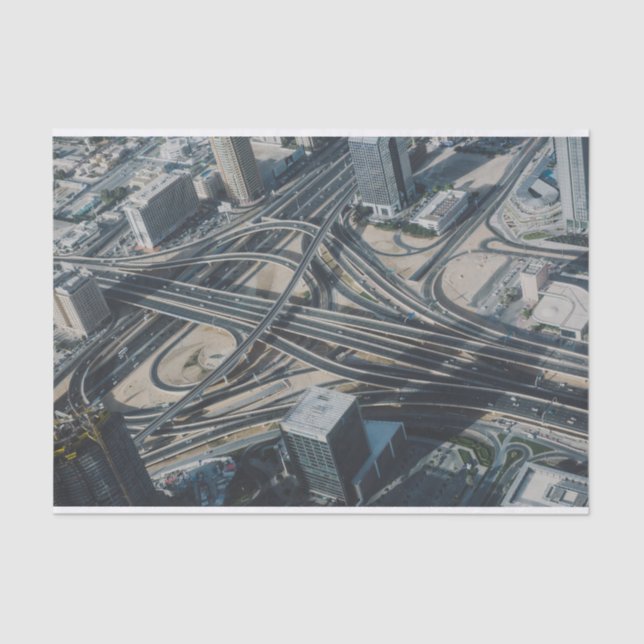 Burj Khalifa road view,Dubai Tissue Paper (Front)