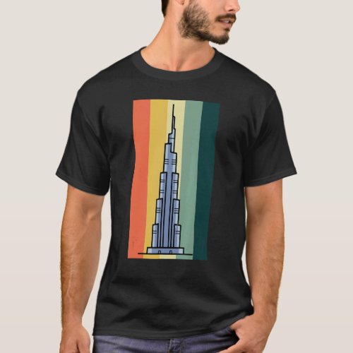 Burj Khalifa Skyscraper Dubai United Arab Emirates T_Shirt