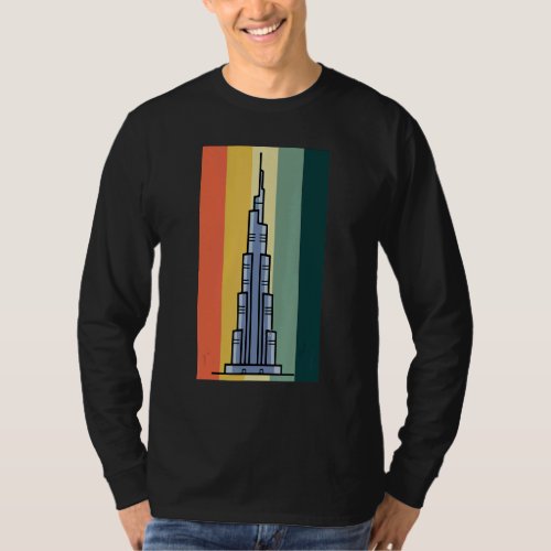 Burj Khalifa Skyscraper Dubai United Arab Emirates T_Shirt