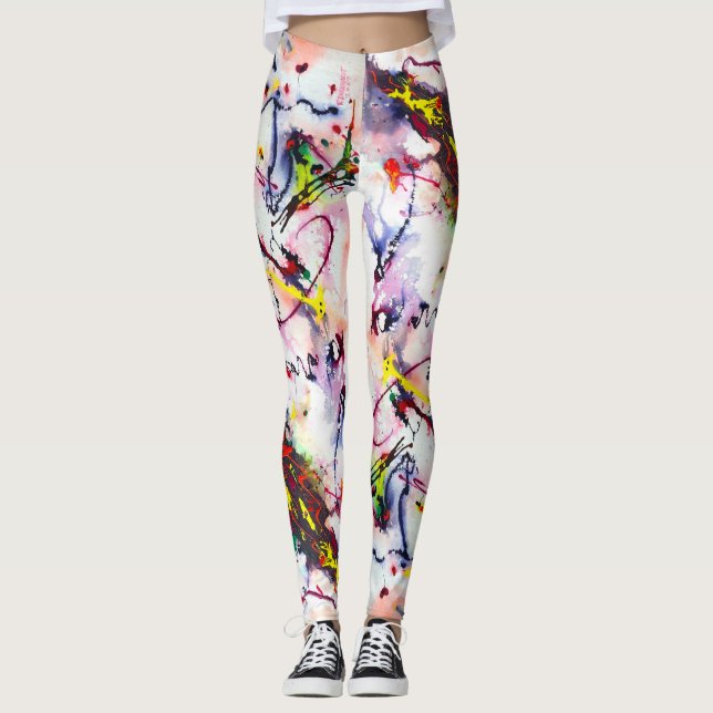 Burkay Electric Galaxy ArtLeggings Leggings (Front)