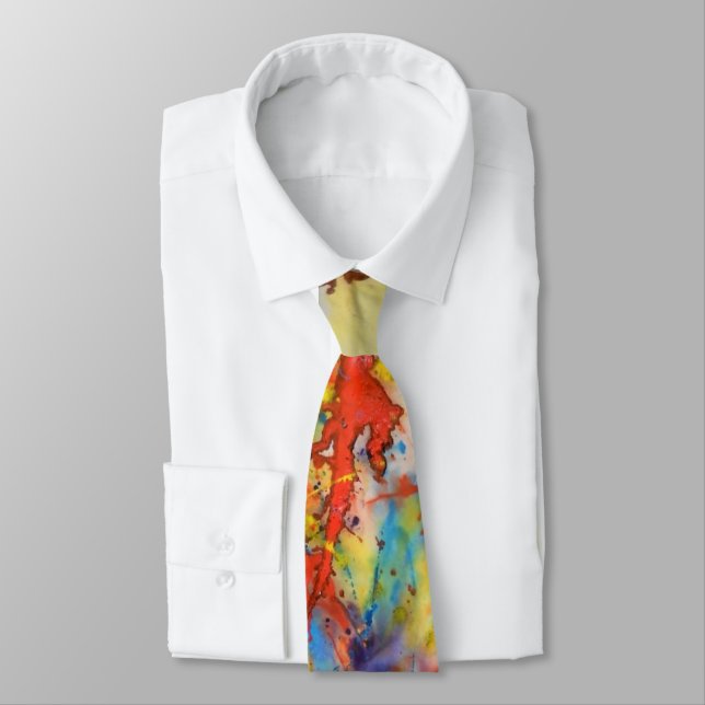 Burkay RainbowEyes ArtTie Neck Tie (Tied)