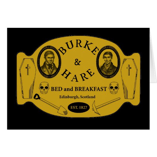 Burke and Hare bed and breakfast Cards (Front Horizontal)