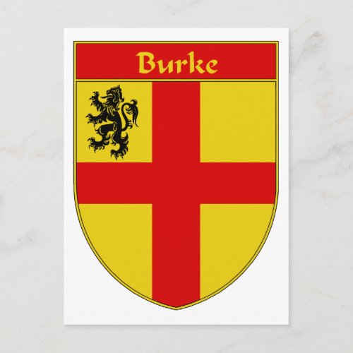 Burke Coat of ArmsFamily Crest Postcard