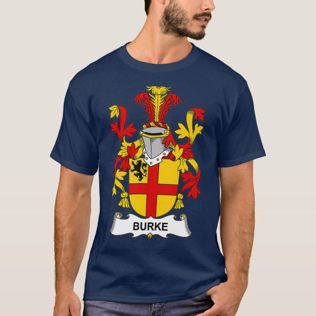 Burke Coat of Arms  Family Crest T-Shirt (Front)
