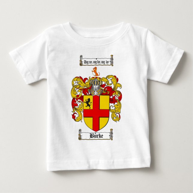 BURKE FAMILY CREST -  BURKE COAT OF ARMS BABY T-Shirt (Front)