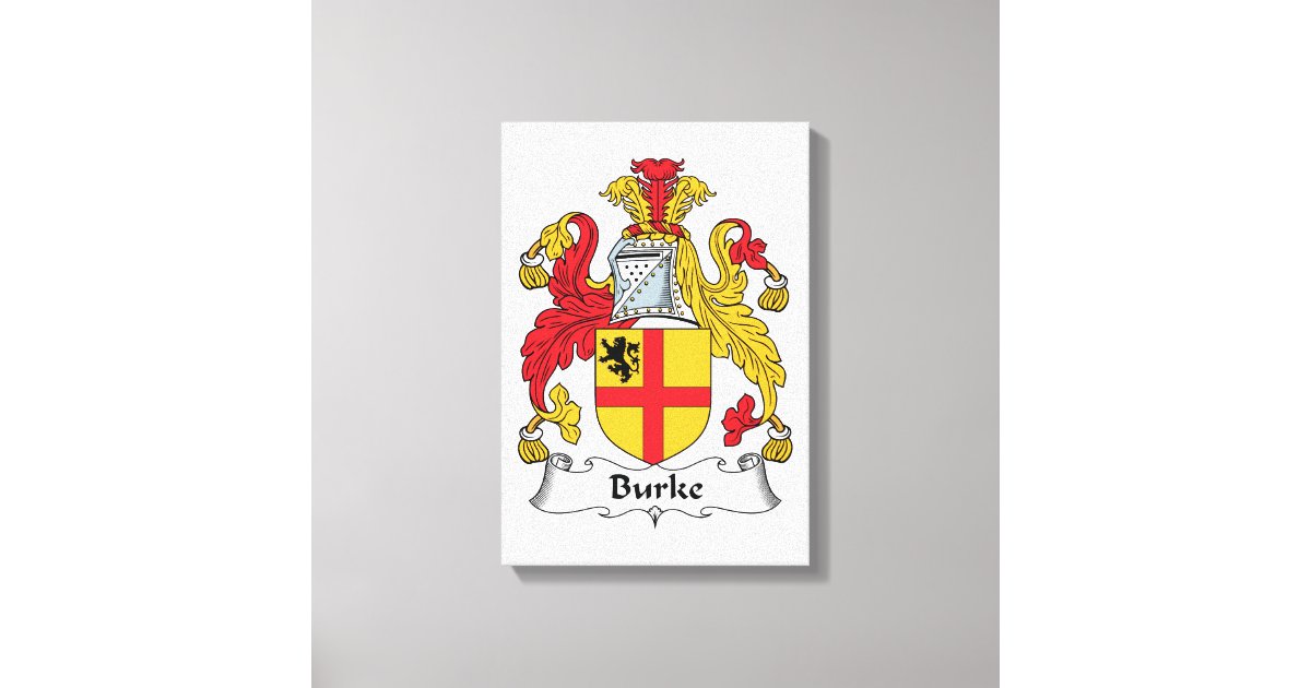 Burke Family Crest Canvas Print | Zazzle