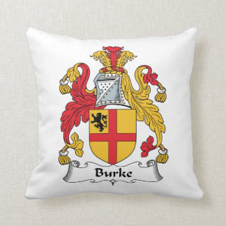 Burke Family Crest Throw Pillow