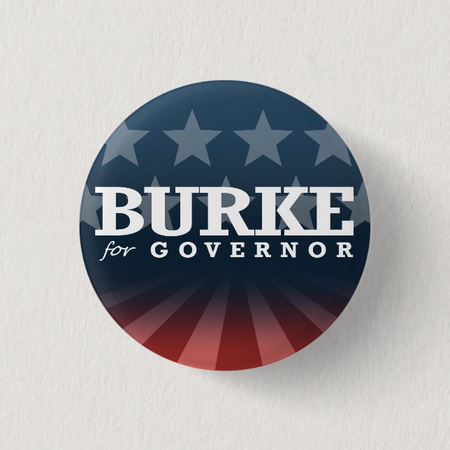 BURKE FOR GOVERNOR 2014 PINBACK BUTTON (Front)