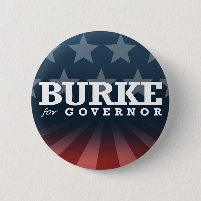 BURKE FOR GOVERNOR 2014 PINBACK BUTTON (Front)