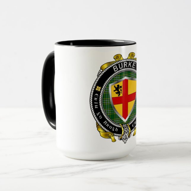 Burke Irish Shield Badge  Mug (Front Left)