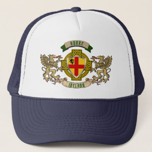 Burke Irish Shield & Griffins Personalized Trucker Hat