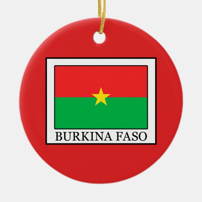 Burkina Faso Ceramic Ornament (Front)